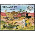 Grenada. 1988. Mickey Mouse feeding wallabies (...