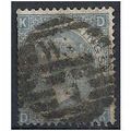 1867 SG119 2/- Deep Blue Used Check Letters "DK...