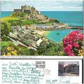Mont Orgueil Castle, Jersey - John Hinde postcard Gaslight comme, stamp 1981