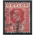 Ceylon 1925 SG347 12c Rose-Scarlet Fine Used. .