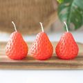 Strawberry Shaped Candles, Set of 3