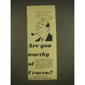 1955 Craven Mixture Tobacco Ad - Are you worthy of Craven?