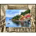 Italy Laser Engraved Wood Picture Frame Landsca...