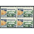 1150, Mint NH 4¢ Misperf Shift Error Block Wate...