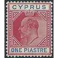 Cyprus 1904 SG64 1 Piastre Carmine & Blue Mount...