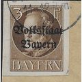 GER (BAVARIA) 1919 3pf 'KING LUDWIG (VOLKSTAAT)...