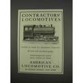 1911 American Locomotive Company Ad - Contractors'