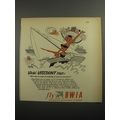 1956 BWIA Airlines Ad - Vicki Viscount says: Best way to enjoy everything