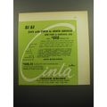 1957 Cinta Airlines Ad - Si Si $ave with ¢inta to South America