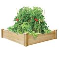 4ft x 4ft Outdoor Cedar Wood Raised Garden Bed ...