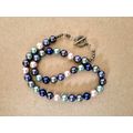 Shell Pearl Large Bead Necklace, Lustrous Blue ...