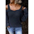 Khaki Dew Shoulder Juliette Knitted Sweater