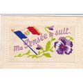 Ma Pensee Te Suit French Flag And Flower Silk P...