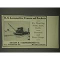 1911 Orton & Steinbrenner Locomotive Cranes, Bu...
