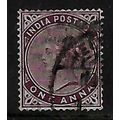 INDIA 1883 1a BROWN PURPLE SG 88 FINE USED