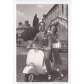 Dominguin e L Bose Vespa Scooter Modern Postcard