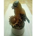 Vintage Gold Finch 8 1/2" Figurine Porcelain Bi...