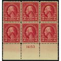554, Mint XF NH 2¢ Plate Block of Six Stamps - ...