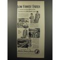 1955 Northern Pacific Railway Ad - Low family fares a money-saving Extra