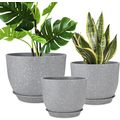 Plant Pots 12/10/9 Inch Set of 3, Flower Pots w...