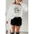 White Ace Card Cowboy Graphic Trendy Sweatshirt