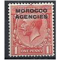 Morocco Agencies 1914 SG43 1d Scarlet Mounted M...