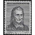 Mi 1001: 1 Kč 60 black-blue/yellowish Poets and...