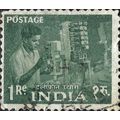 INDIA, Telephone Engineer, grey-green 1955, 1ru...