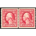 444, Mint VLH 2¢ XF Coil Line Pair - PSE Graded...