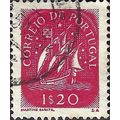PORTUGAL, SHIP, 15th C Caravel, red 1949, 1.20e...