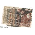 OLD GERMAN EMPIRE SET 96-101 ALL USED NICE CANCELS