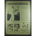 1933 Vitalis Hair Tonic Ad - Hot Sun is Tough on Hair