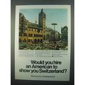 1968 Irving Trust Company Ad - Show You Switzerland