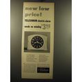 1949 Telechron Electric Alarm Clock Ad - New low price!