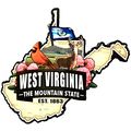 West Virginia The Mountain State Est. 1863 Artw...