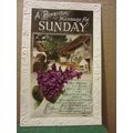 SUNDAY BIRTHDAY .. used vintage postcard RP cot...