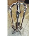 Antique Uniflame Copper Fireplace Set of 4 Poke...