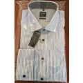 Olymp Luxor Modern Fit Cotton L/S Blue Stripe S...