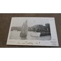 1903 fr Postcard -Fishing Boat @ Harbour - Folk...