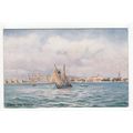 Bombay from Harbour India Tucks Wide World Oilette Art Postcard 8926