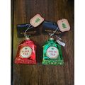 Tea Bag Ornaments - Set of Two Black Tea & Gree...
