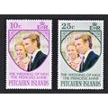 Pitcairn Princess Anne Royal Wedding 2v 1973 MN...
