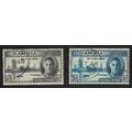 Gambia World War II Victory 2v 1946 Canc SG#162...