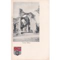 B826 CALDER ABBEY. HERALDIC . PRINTED POSTCARD