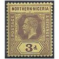 Northern Nigeria 1911 SG32 3d Purple/Yellow Mou...