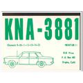 kna-3881 bill price empire calif 1960s cb qsl c...