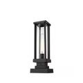 Glenwood 15 in. 1-Light Black Aluminum Hardwire...