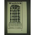 1935 Woolrich Hunting Shirt Ad