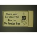 1963 The Salvation Army Ad - Share your Christmas Joy give to The Salvation Army