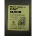 1967 Imperial Cancer Research Fund Advertisement - help us to fight cancer